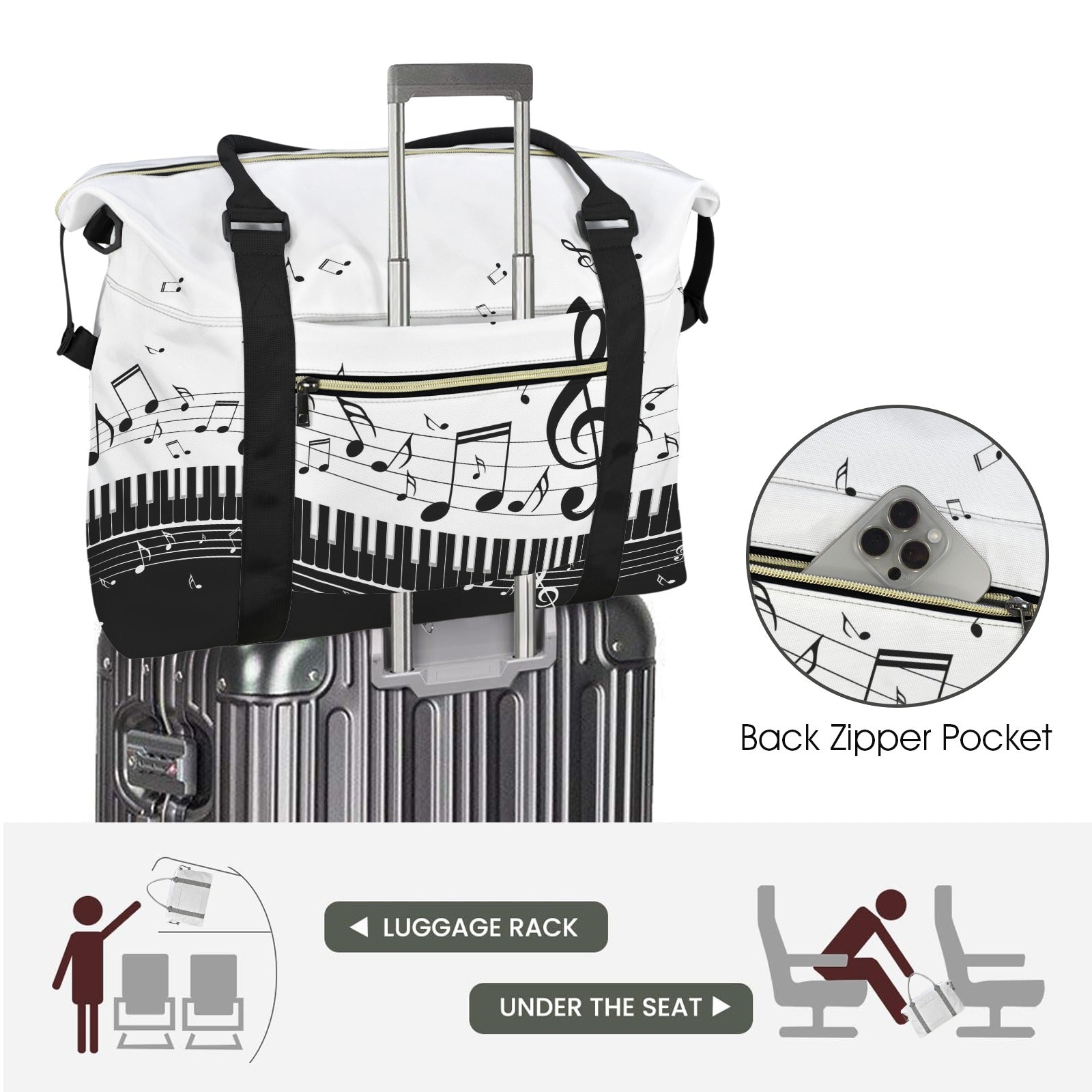 Piano & Music Large Travel Bag