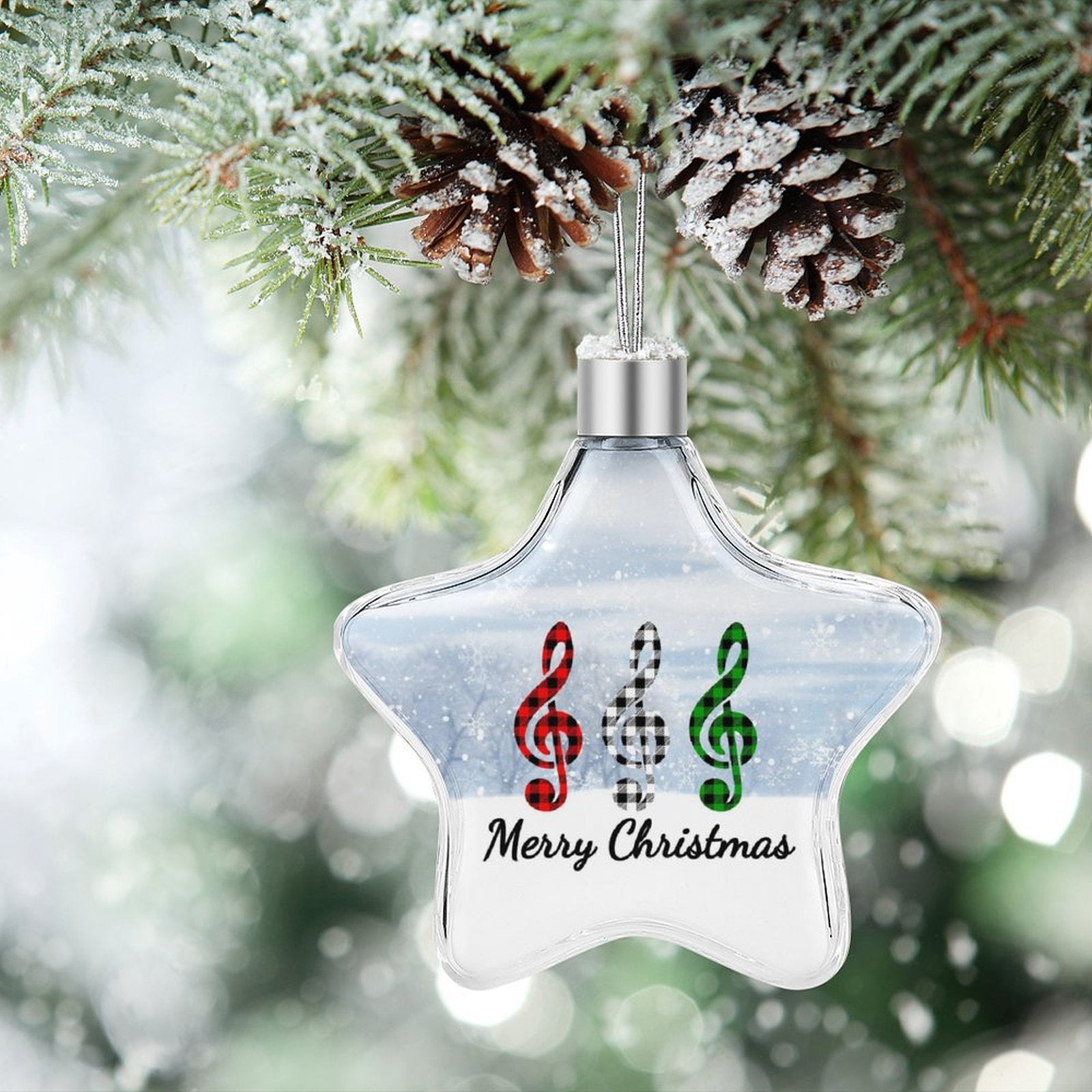 Treble Clef Christmas Hanging Star