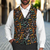 Men's Colorful Music Print Suit Vest