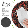[USA Only] Orange Music Notes Round Placemat