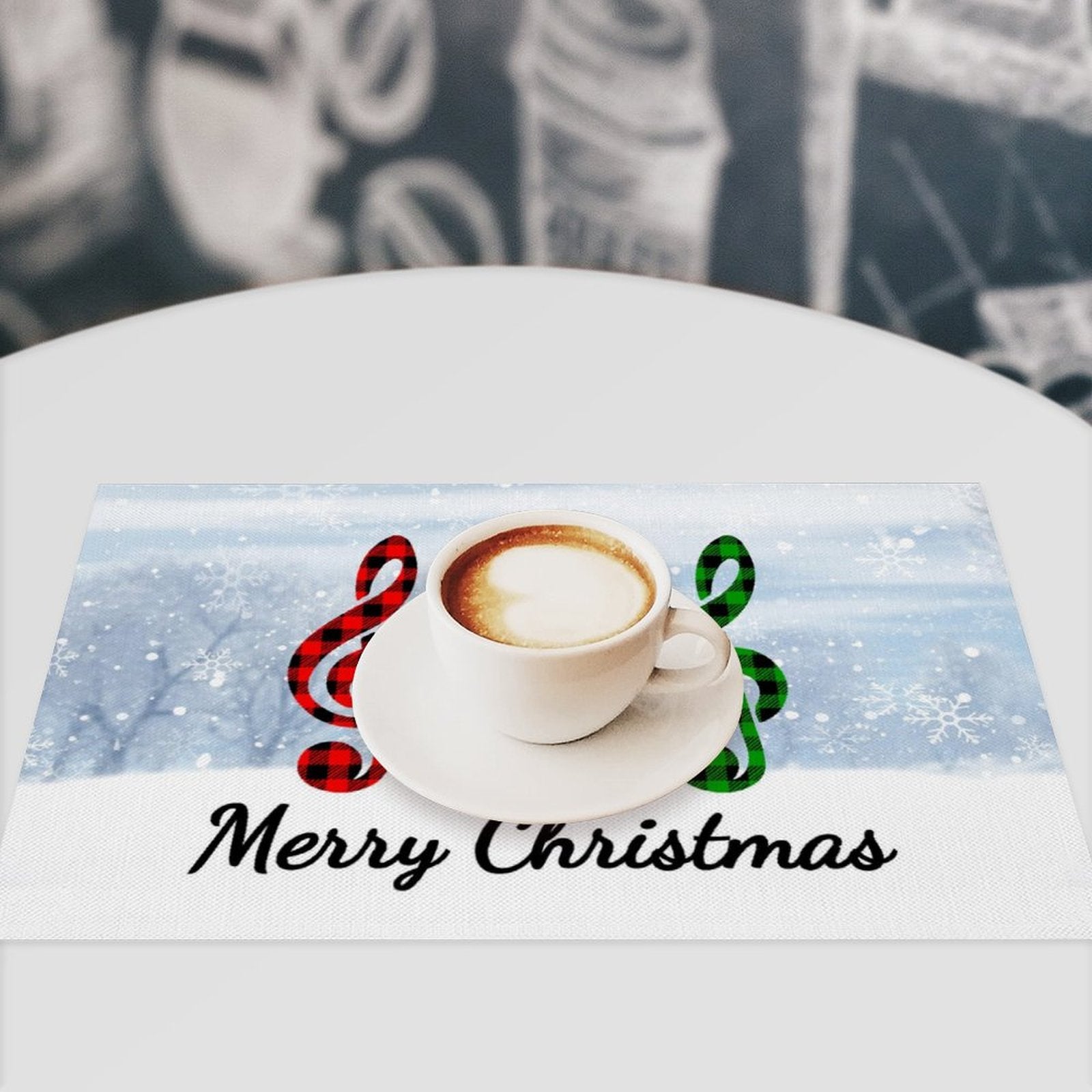 Music Treble Clef Christmas PVC Placemats