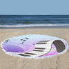 Purple Piano Round Beach Blanket