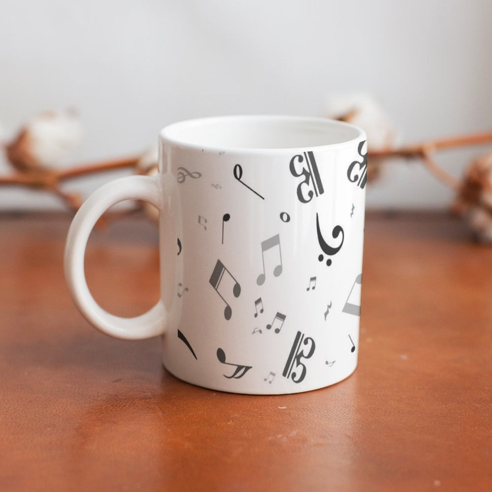 Music Pattern White Mug