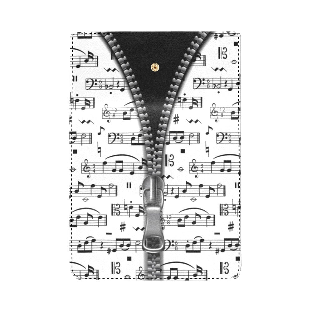 Zip-up Music Sheet Women's Trifold Wallet