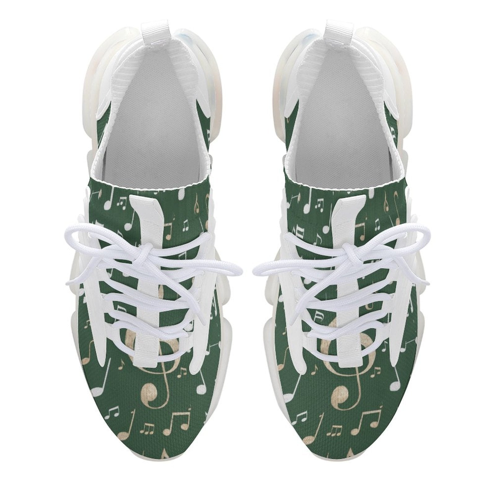 Music Cozy Green Men's Mesh Sneakers