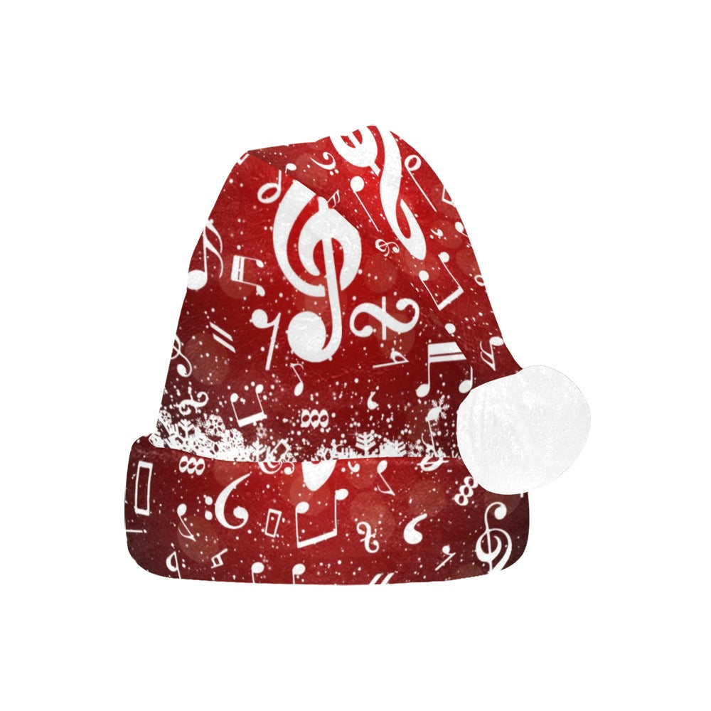 Red Music Note Christmas Santa Hat