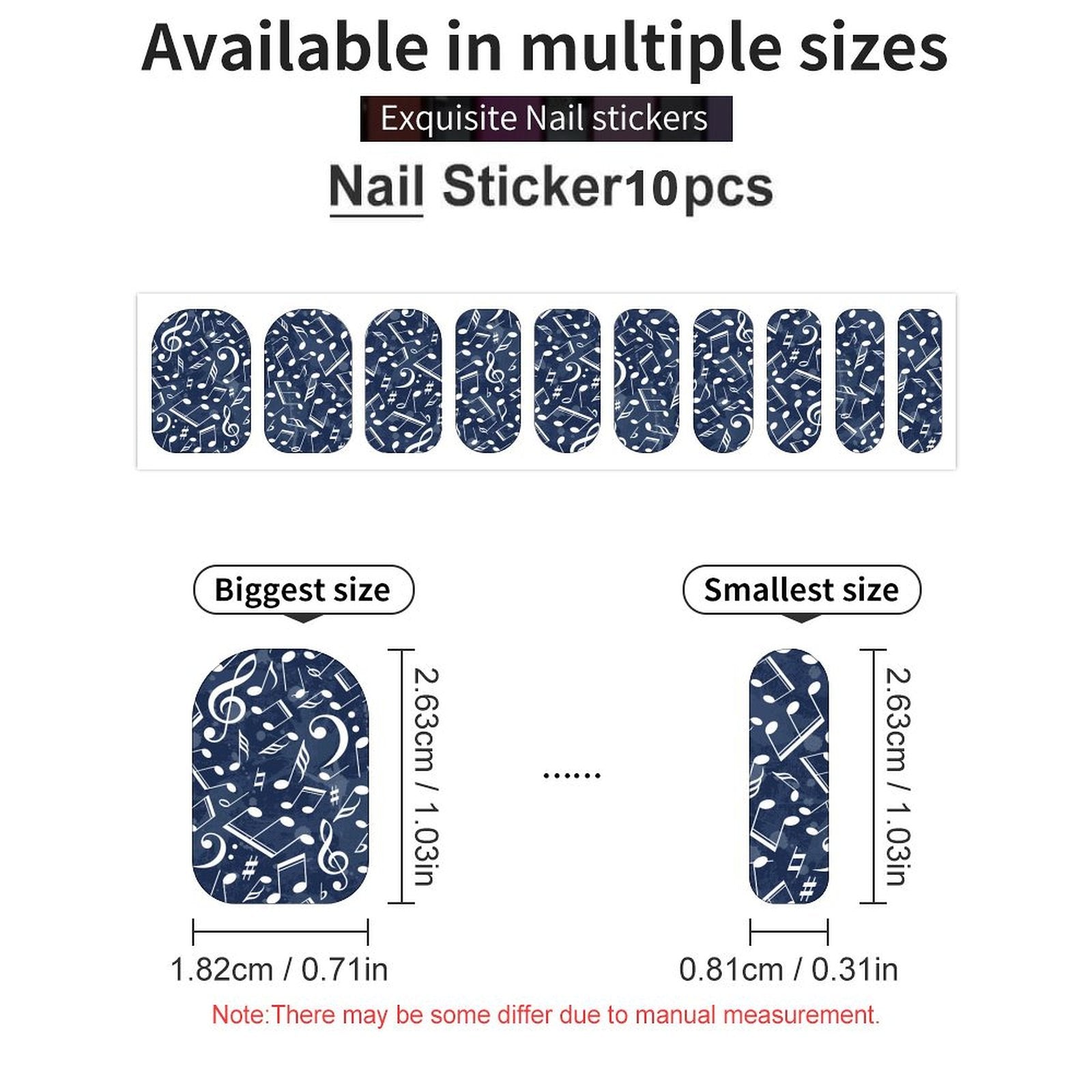 Music Ocean Nail Stickers
