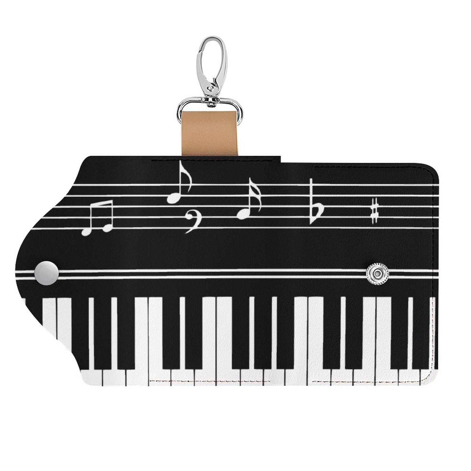 Piano Keys Leather Key Bag