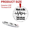 "Music Is Life" Heartbeats Crystal Hanging Ornament