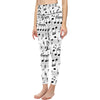 Music Scores White Women's High-Waisted Leggings