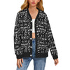 Music Scores Dark Print Button Up Women's Cardigan