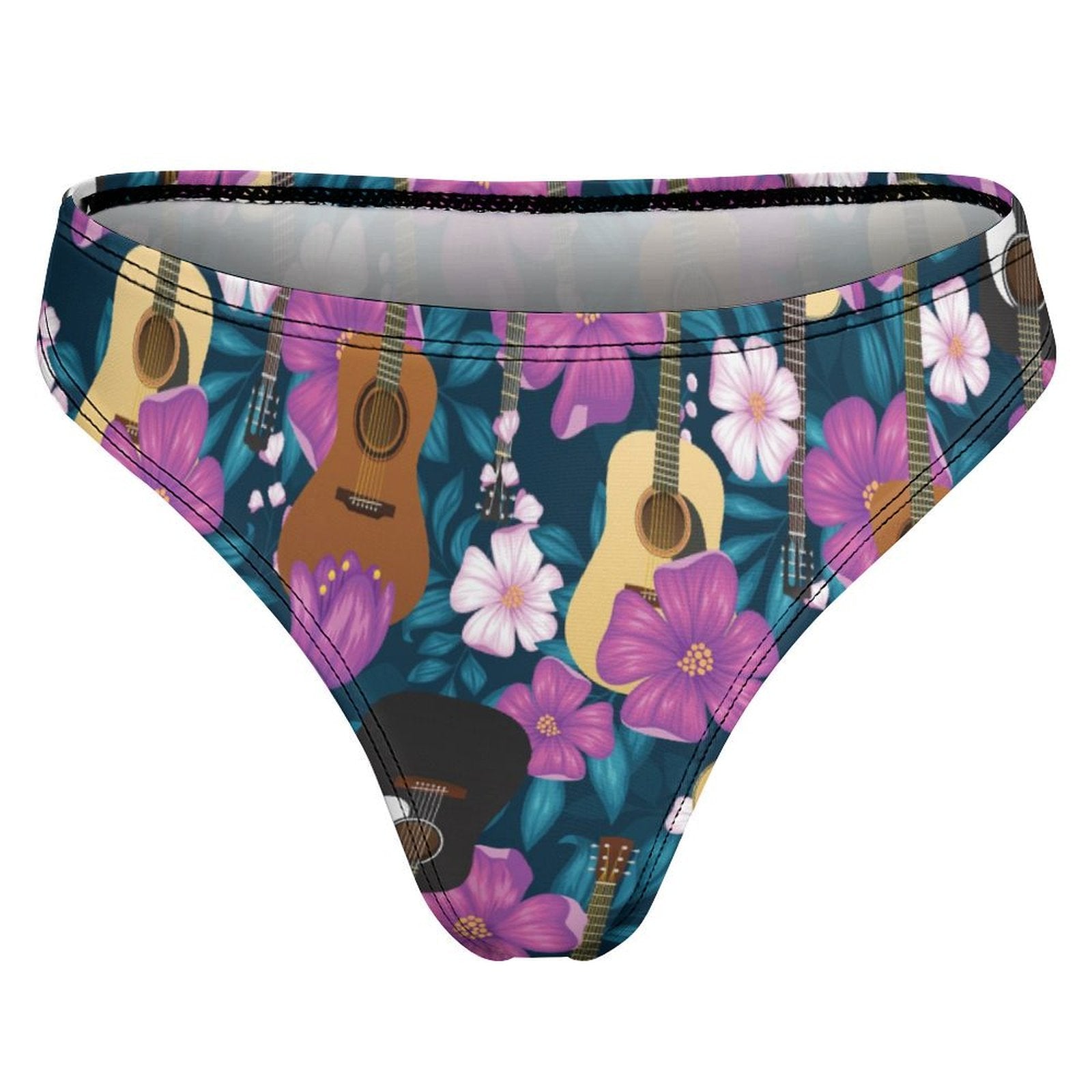 Guitar Print Women's Cotton Underwear