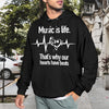 [USA Only] Music Is Life Heartbeats Men's Hoodie (Front Print)