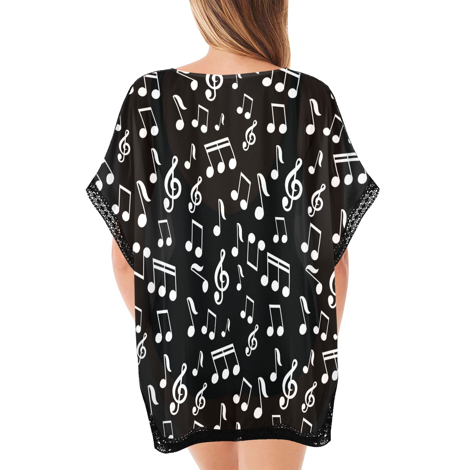 Music Notes Women's Beach Cover Up