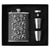 Music Notes 8 oz Black Hip Flask