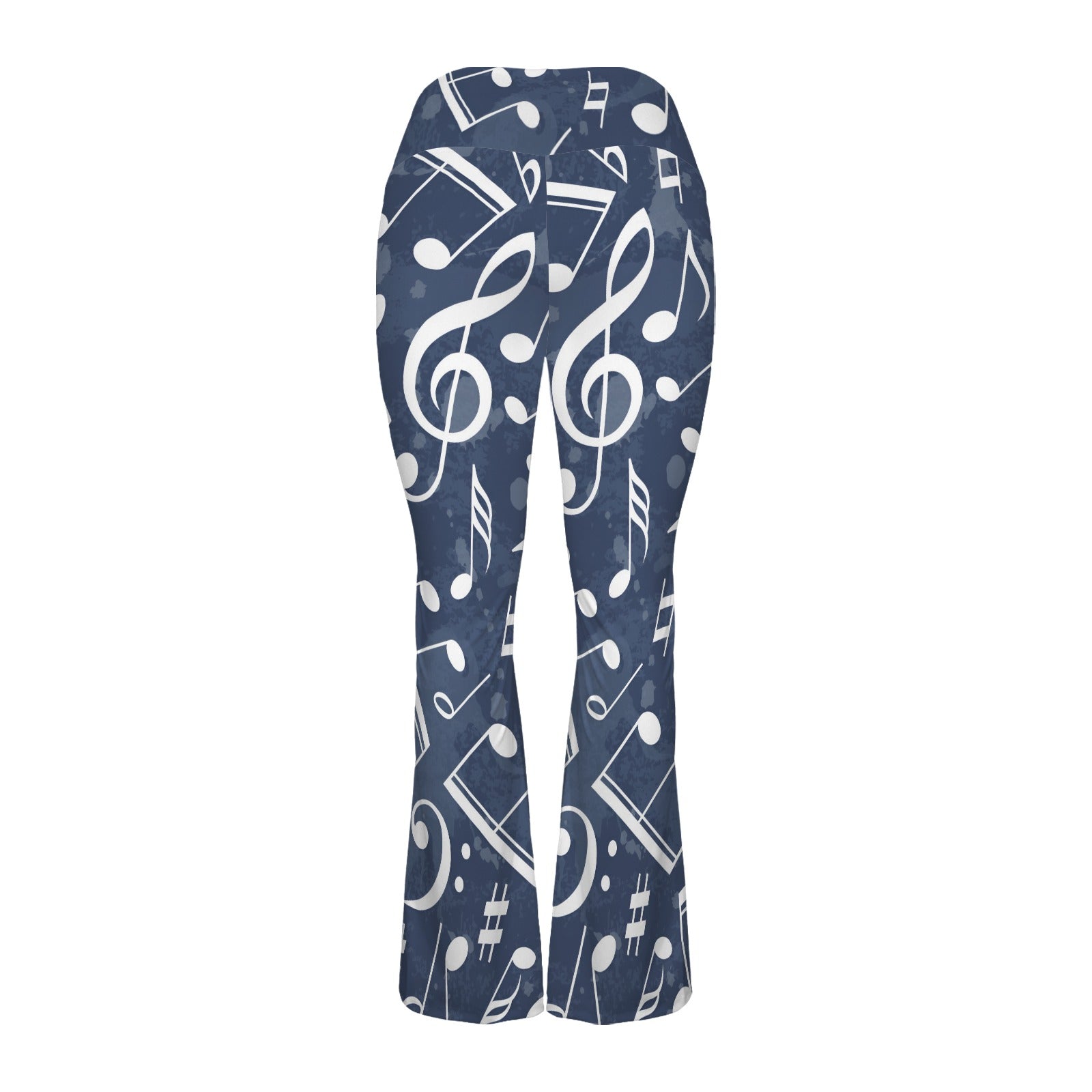 Music Navy Crossover High Waist Flare Leggings