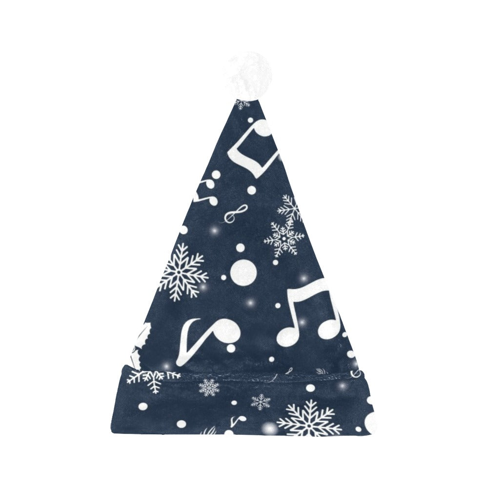 Blue Music Christmas Santa Hat