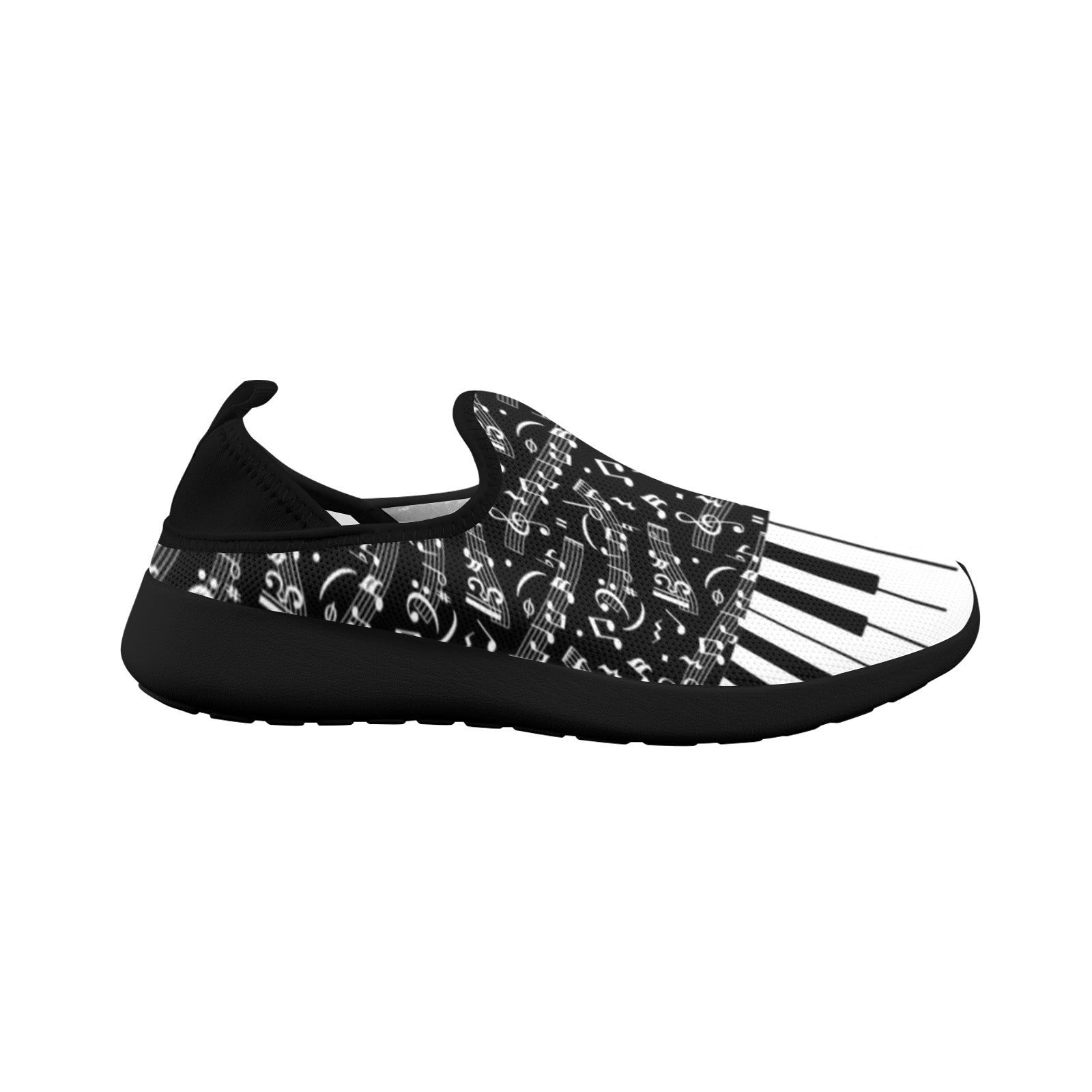 Piano & Notes Fly Weave Women's Sneakers (Drop-in-Heel)