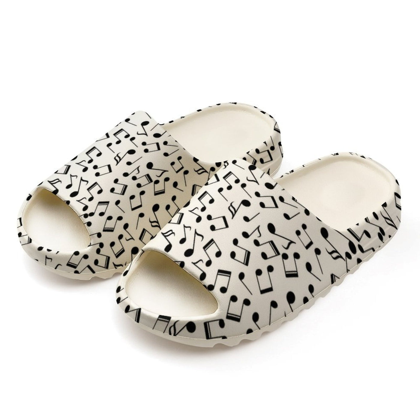 Music Notes Unisex Thick Sole Slippers