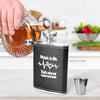 Music Heartbeats 8 oz Black Hip Flask