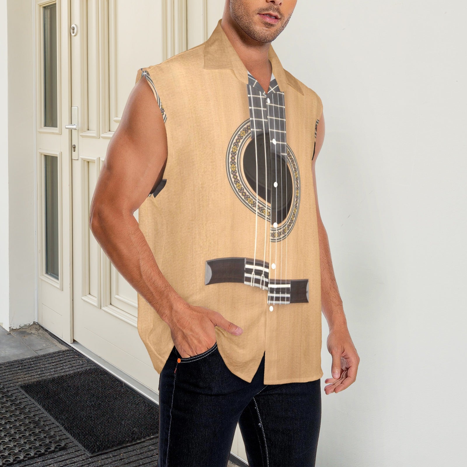 Classic Guitar Men's Sleeveless Shirt