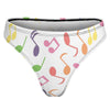 Rainbow Music Notes Women's Cotton Underwear