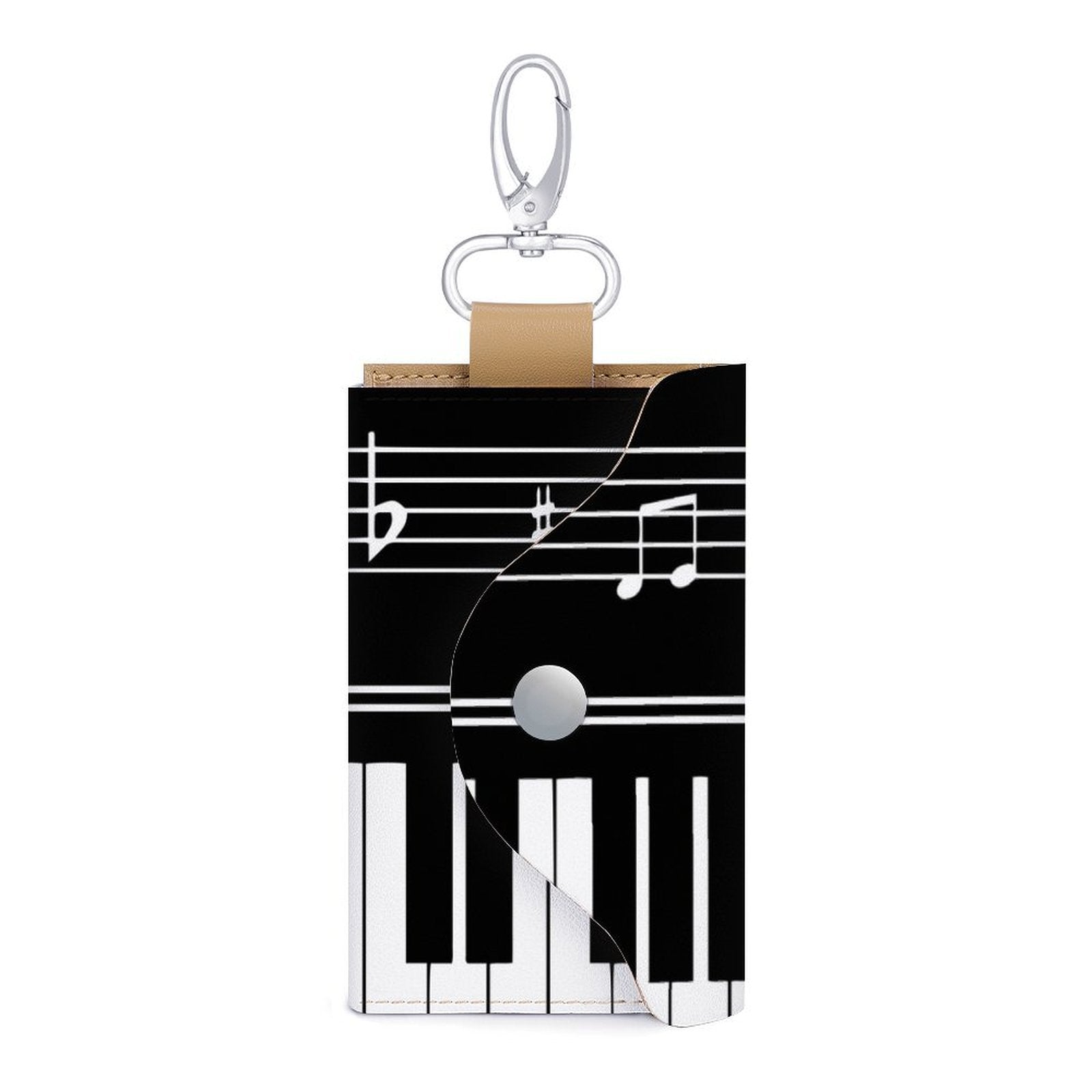 Piano Keys Leather Key Bag