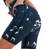 Blue Music Pocket Yoga Shorts