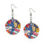 Musical Instruments Round Wooden Earrings