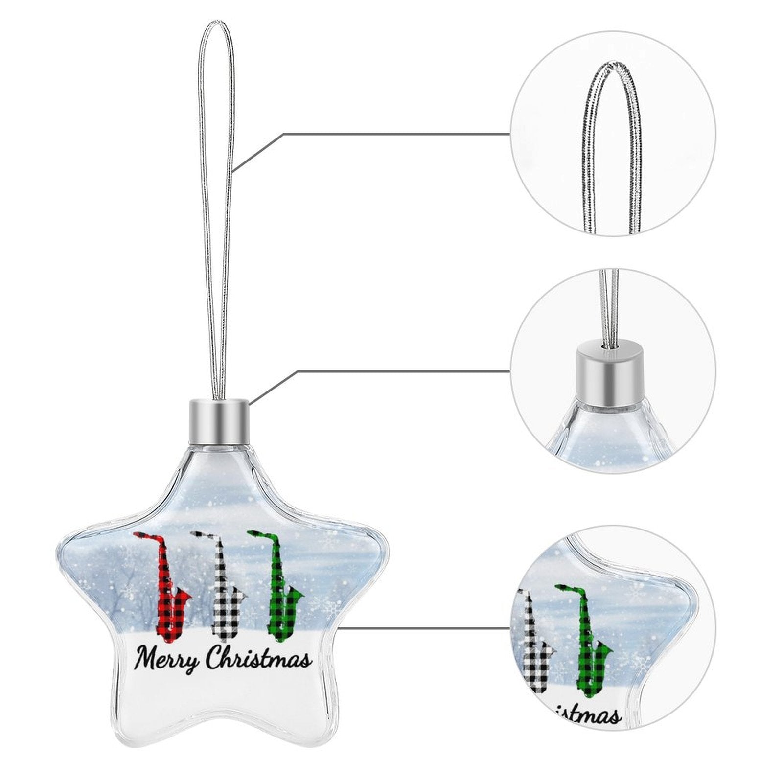 Saxophone Christmas Hanging Star