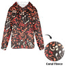 Red & Orange Music Women's Flannel Hoodie