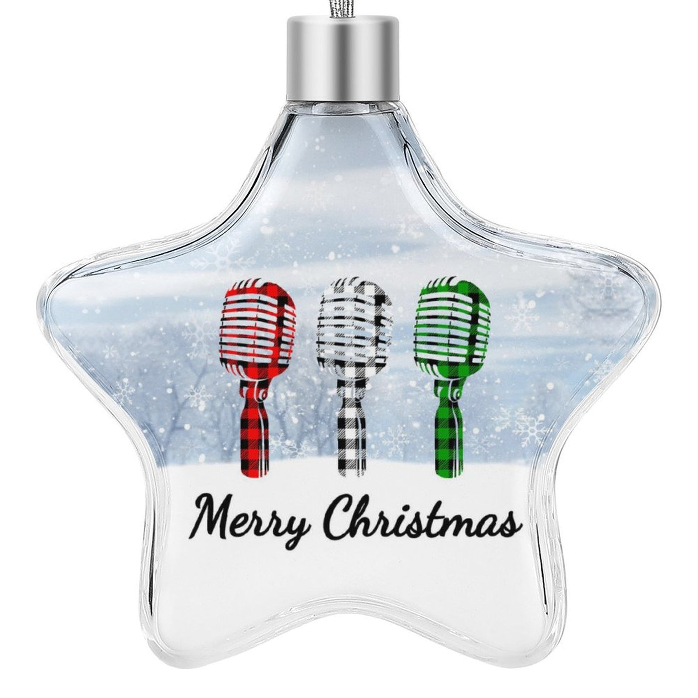 Microphone Christmas Hanging Star