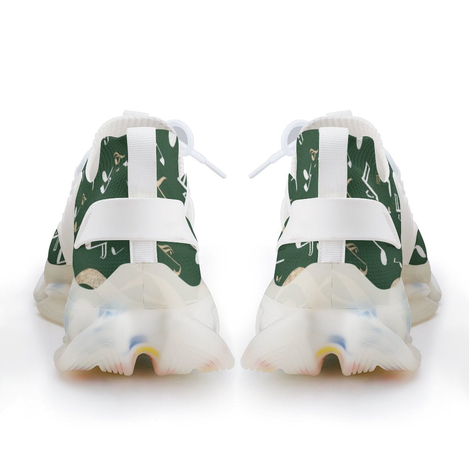 Music Cozy Green Men's Mesh Sneakers