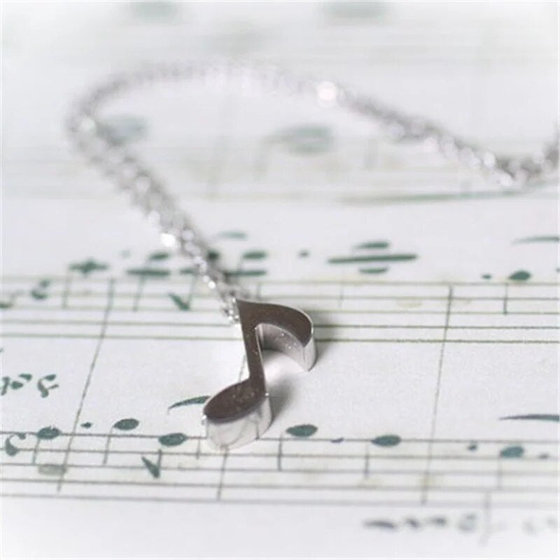 8th Note Pendant Necklace - Artistic Pod