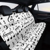 Music Scores White Car Rear Seat Cover