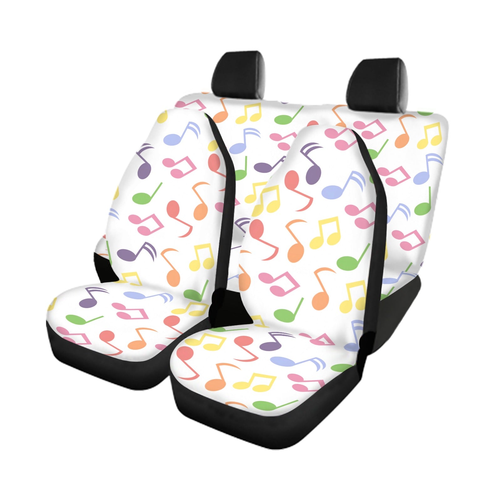 Colorful Music Pattern Car Seat Cover (Full Set)