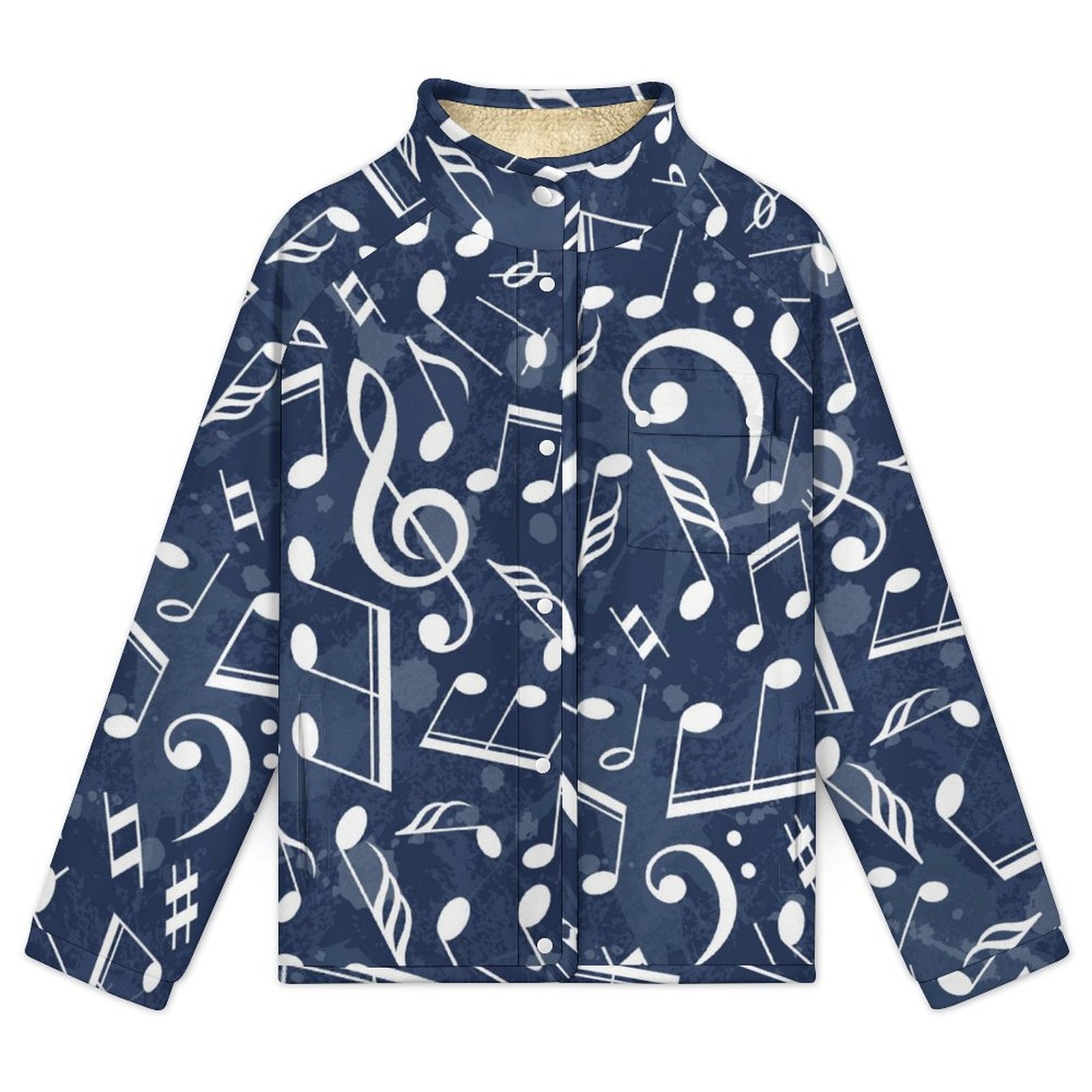 Music Ocean Women's Stand Collar Fleece Jacket
