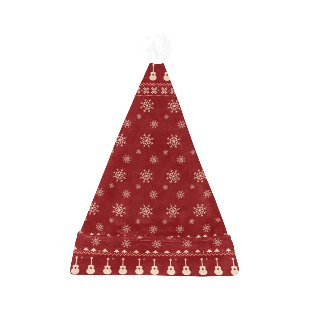 Guitar Red Christmas Santa Hat