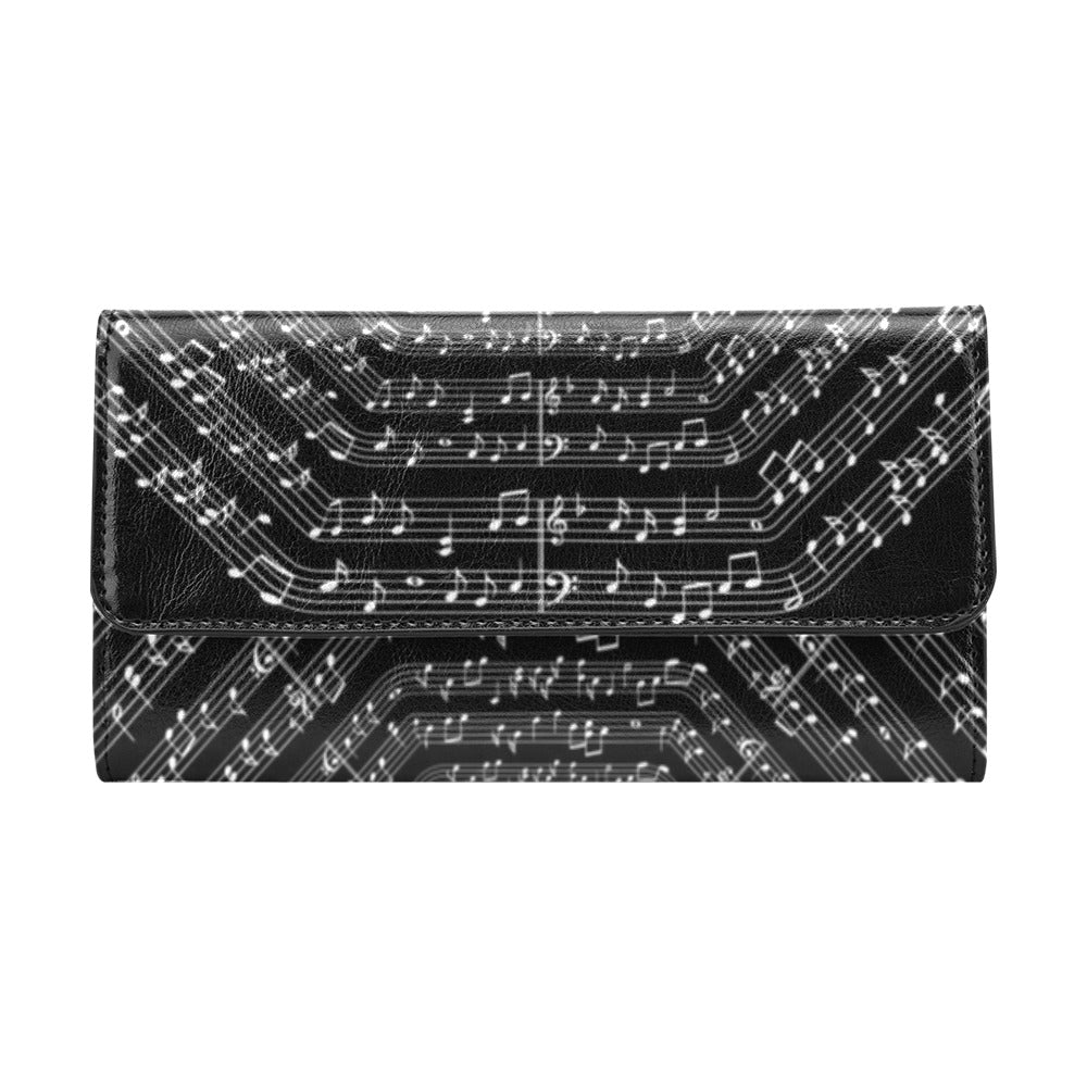 Music Circles Women's Trifold Wallet