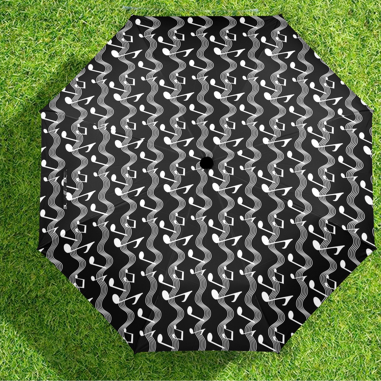 Music Wave Semi-Automatic Foldable Umbrella