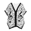 Music Notes Heart Women's Beach Cover Up