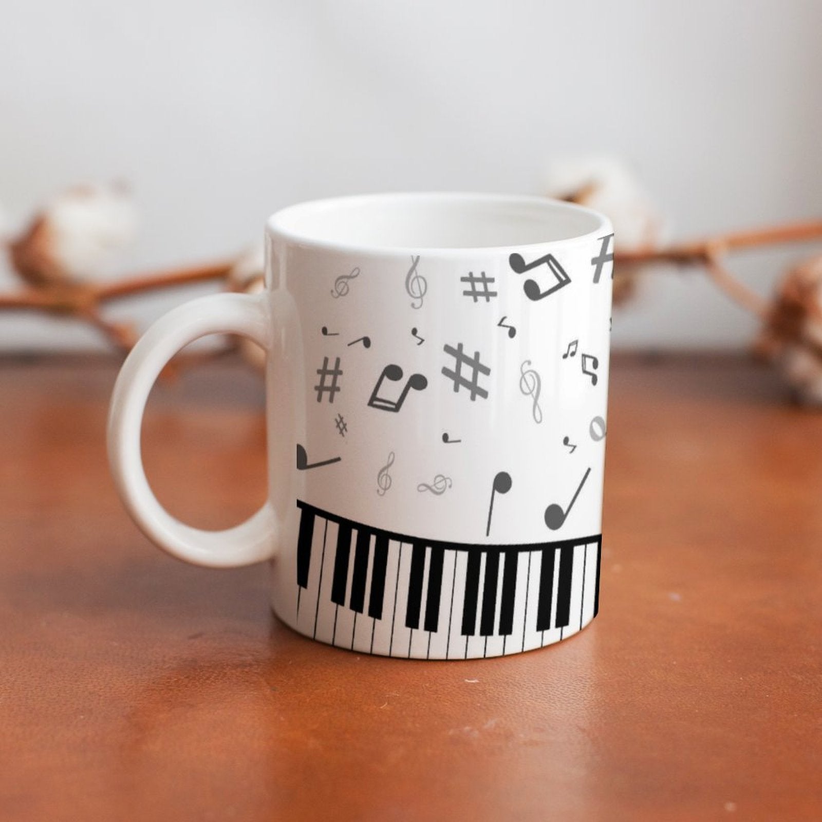 Music & Piano Keys White Mug