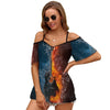 Guitar Fire Cold Shoulder Camisole Top