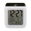 Music Notes Black Print Color Changing Alarm Clock