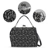 Classic Music Notes Kisslock Two-Way Handbag