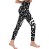 Music Notes Black Women's High-Waisted Leggings