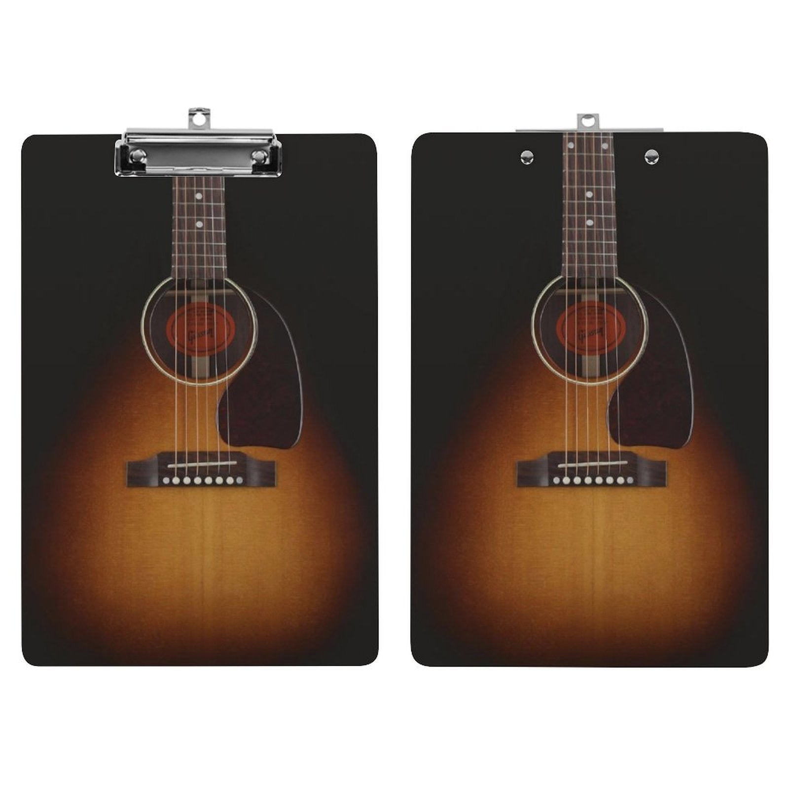 Guitar Black Acrylic Clipboard