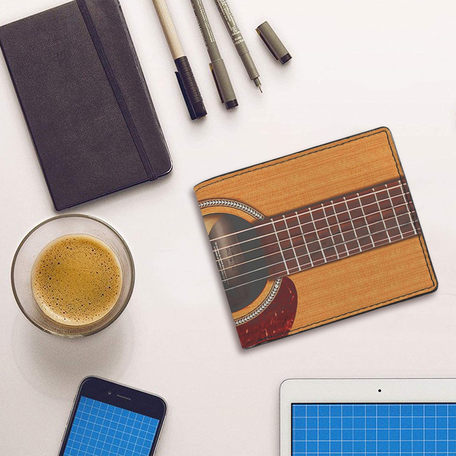 Guitar Men's Bifold Wallet