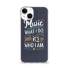 Music Quote Dark Blue iPhone Phone Case