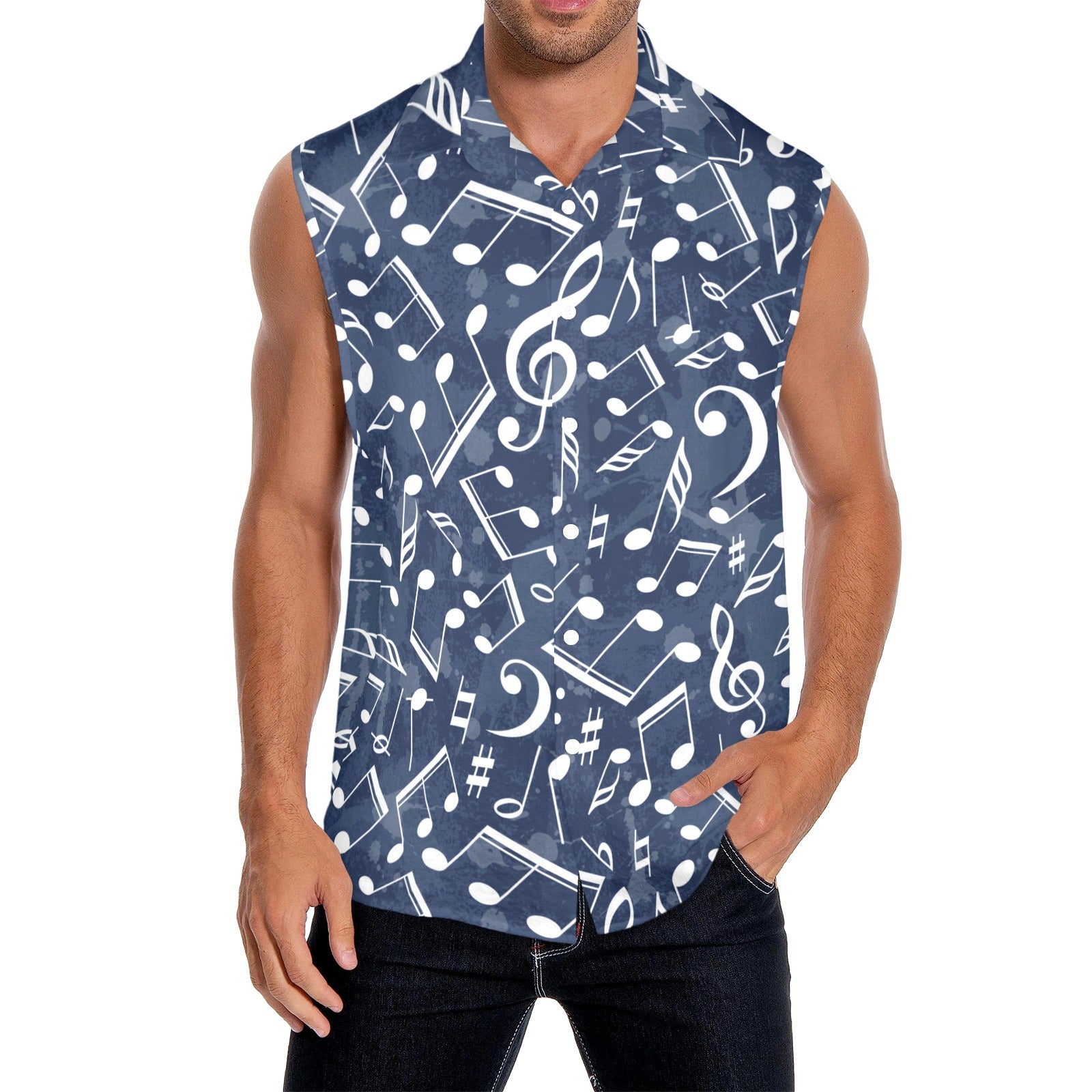 Ocean Blue Music Men's Sleeveless Shirt